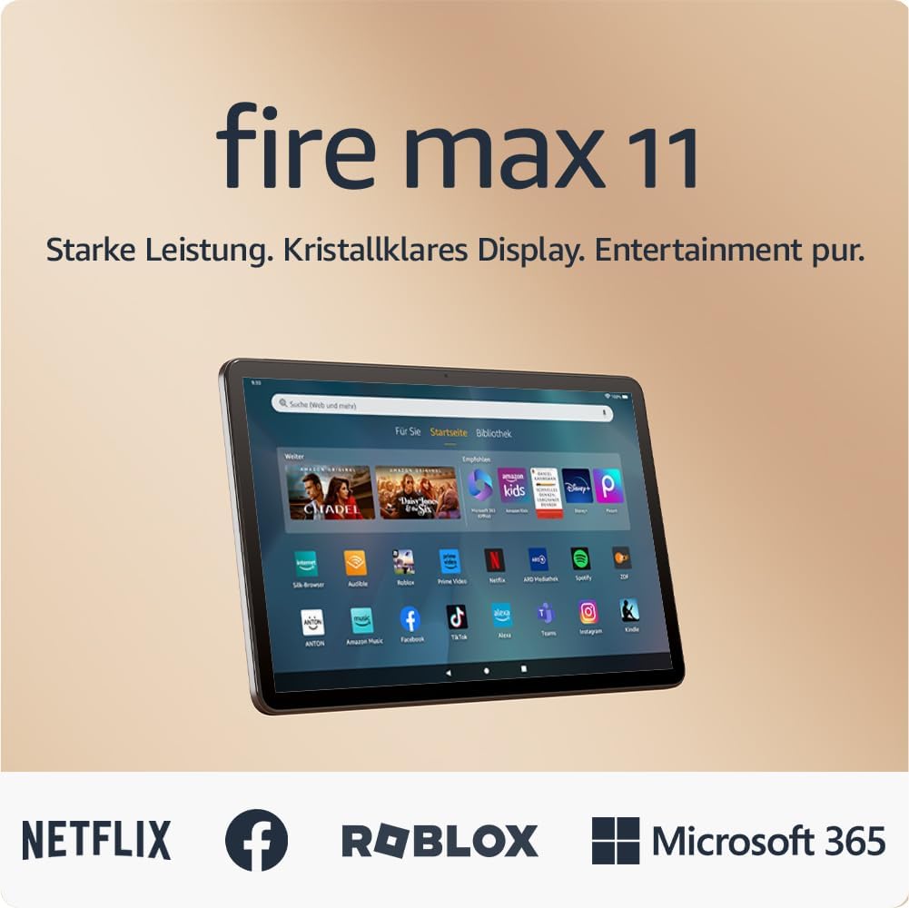 Zertifiziert und generalüberholt Fire Max 11-Tablet, unser bisher leistungsstärkstes Tablet, mit klarem 11-Zoll-Display, Octa-Core-Prozessor, 4 GB RAM, 14 Std. Akkulaufzeit, 64 GB, grau, mit Werbung108,99€ statt 242,99€➡️ https://www.amazon.de/dp/B0CWW17WFZ/?tag=preisfehlerheute-21