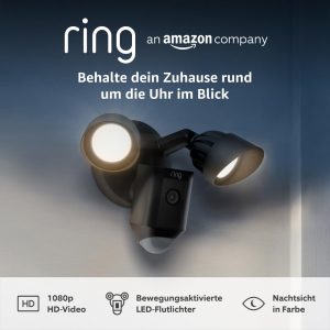 Ring Flutlichtkamera Plus Kabel (Floodlight Cam Wired Plus) | Überwachungskamera aussen mit WLAN, HD-Video, LED-Flutlicht, Nachtsicht, Bewegungserfassung & Sirene | Alexa-kompatible Sicherheitskamera99,99€ statt 179,99€➡️ https://www.amazon.de/dp/B08F6HMZ7C/?tag=preisfehlerheute-21