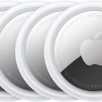 Apple AirTag (1. Generation) 4er Pack – Finde und behalte Deine Sachen im Blick: Schlüssel, Geldbörsen, Gepäck, Rucksäcke und mehr. Einfaches Einrichten mit iPhone oder iPad. Austauschbare Batterie – Amazon-Suchanfrage apple airtag 2