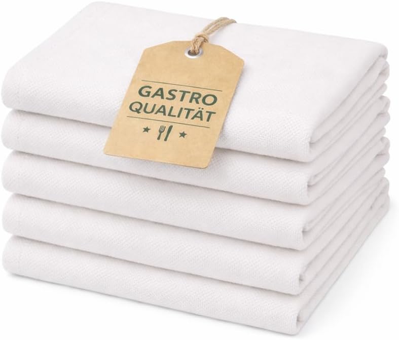 EXNER 5er Set Geschirrtücher – Baumwolle 240 g/m² in 50 x100 cm – weiche und langlebige Küchentücher – in weiß – Gastronomiequalität4,00€ statt 13,90€➡️ https://www.amazon.de/dp/B08P55MRFP/?tag=preisfehlerheute-21