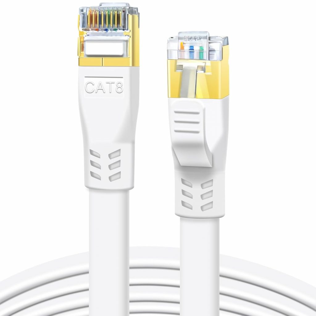 DDMALL Lan Kabel CAT8 5m, Hochgeschwindigkeit Ethernet Kabel 40Gbps 2000MHz Flaches Netzwerkkabel, Gigabit Patchkabel mit Vergoldetem RJ45-Stecker für Router, Modem, Gaming (5 Meter/Weiß)6,64€ statt 11,99€➡️ https://www.amazon.de/dp/B08G47LRD7/?tag=preisfehlerheute-21