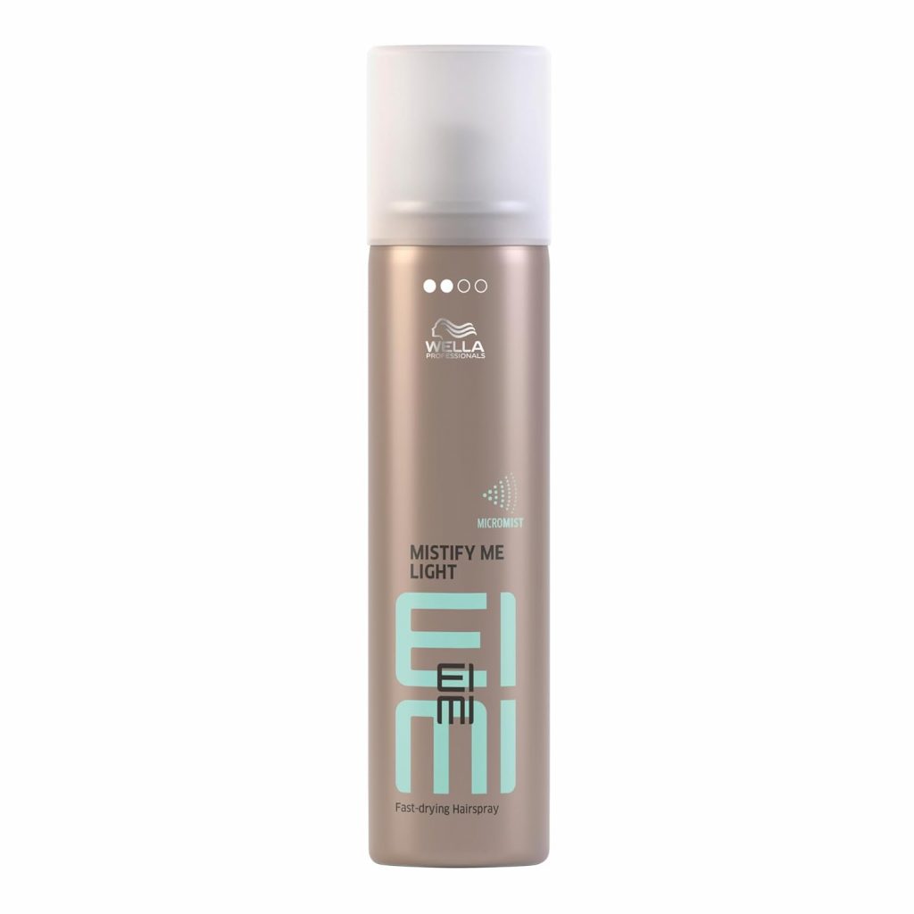 Wella EIMI Mistify Me Light – schnelltrocknendes Haarspray – leichtes Fixing Spray für sofortigen Halt – Styling-Spray für 24 Stunden zuverlässigen Halt mit natürlicher Bewegung – 1 x 75 ml