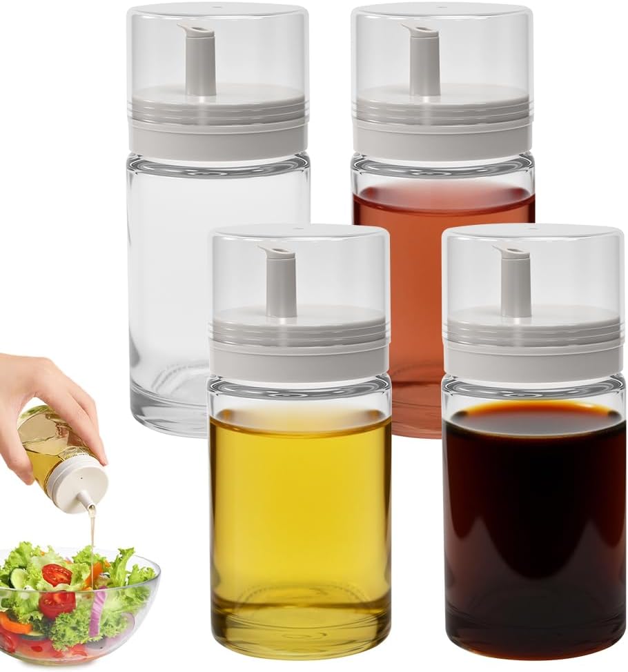 Byfoyif 4 Stück Glasflaschen Oil Dispenser Bottles Essig Glass Vinegar Auslaufsicher Glass 100ml / 3.38oz kleine Dispenser für Küche Grill Haushalt2.70€ ➡️ https://www.amazon.de/dp/B0FG31C597/?tag=preisfehlerheute-21