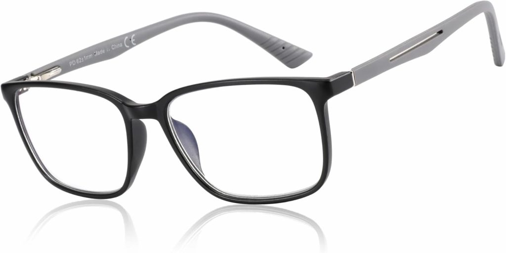 👑 ZENOTTIC Blaulichtfilter Brille, Lesebrille Herren Eckige Rahmen-Leser Anti-Glanz Sport Computerbrille