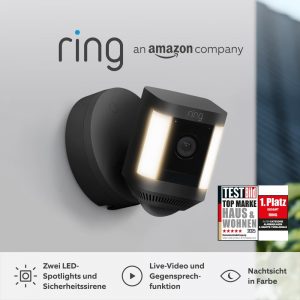 Ring Spotlight Kamera Plus Kabel (Spotlight Cam Plus) | &Uuml;berwachungskamera aussen mit WLAN, HD-Video, LED-Strahler, Nachtsicht, Bewegungserfassung & Sirene | Alexa-kompatible Sicherheitskamera119,99&euro; statt 209,98&euro;➡️ https://www.amazon.de/dp/B0BBP1MBPP/?tag=preisfehlerheute-21