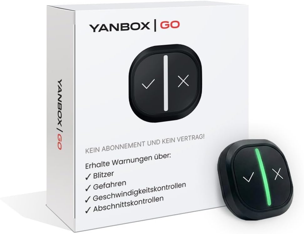 YANBOX GO Smarter CO Driver fürs Auto, Echtzeit Warnungen vor Blitzern, Abschnittskontrollen,Gefahren und Unfälle, LED Lichtanzeige, wiederaufladbar, europaweit, App erforderlich, Android, iOS11.99€ statt 59.90€➡️ https://www.amazon.de/dp/B0GKDRYJ69/?tag=preisfehlerheute-21