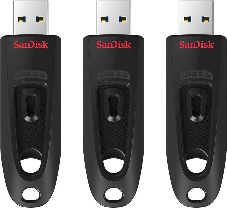 SanDisk Ultra USB 3.0 Flash-Laufwerk 64 GB 3er-Pack (SecureAccess Software, Passwortschutz, Übertragungsgeschwindigkeit von bis zu 130 MB/s) Schwarz