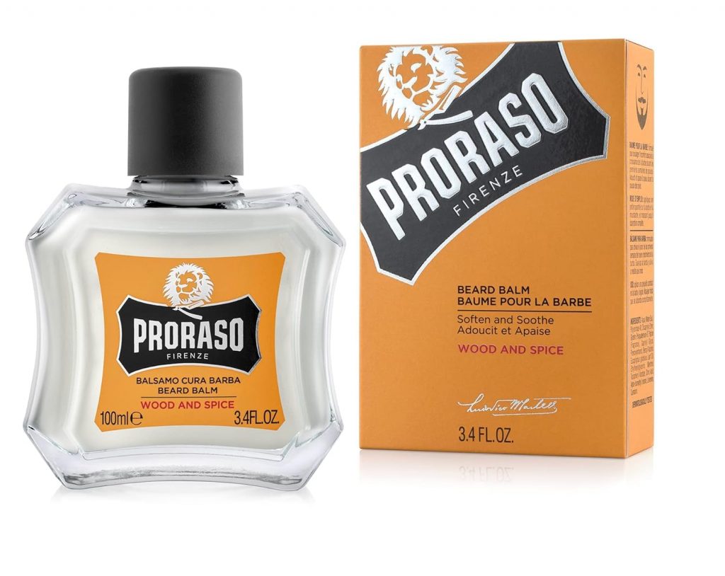 Proraso Beard Balm, Wood and Spice, 100 ml, duftender Bart Balsam schützt und pflegt den Bart und hilft, Juckreiz und Irritationen zu lindern, Made in Italy7,13€