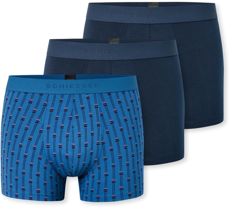 🤴 Schiesser Herren 3 PACK Boxershorts Bio Baumwolle Multipack &ndash; 95/5 Organic