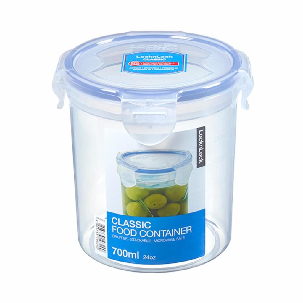 LocknLock Classic Frischhaltedose | 700 ml | Ø 11,4 x 11,7 cm | 10 luft- und wasserdichte Vorratsdose | Spülmaschinen-, und Mikrowellengeeignet | BPA-Frei | 4-fach Sicherheits-Verschluss1.99€