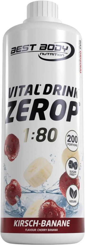 👑 Best Body Nutrition Vital Drink ZEROP® – Kirsch-Banane, Original Getränkekonzentrat – Sirup – zuckerfrei, 1:80 ergibt 80 Liter Fertiggetränk, 1000 ml11,37€ statt 17,98€ – 37,0 🔥🚚 Verkauft durch Amazon und Versand durch Amazon2,111 Bewertungen: 4.4 / 5.0 ⭐️⭐️⭐️⭐️🛒 zu Amazon https://www.amazon.de/dp/B0046GG1XY/?tag=preisfehlerheute-21