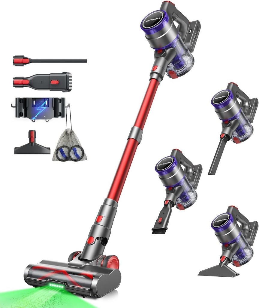 VACTechPro 55KPa/600W/70Min Akku Staubsauger Kabellos, 1.6L Akkustaubsauger mit 8-Schicht-Filterung, Super Leise Kabelloser Staubsauger mit Anti-Tangle Bodenbürste für Hartböden, Dunkelrot83,98€ statt 299,00€➡️ https://www.amazon.de/dp/B0FH6W1VK7/?tag=preisfehlerheute-21