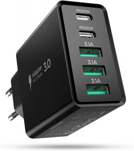 Hohosb 50W 5-Port USB C Ladeger&auml;t Block, Adapter f&uuml;r iPhone 15 14 13 12 11 Pro Max, iPad, Google Pixel, Samsung Galaxy und Mehr - Schwarz7,99&euro; statt 16,99&euro;➡️ https://www.amazon.de/dp/B0D8Y6NWV7/?tag=preisfehlerheute-21
