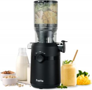 Fretta Entsafter,Slow Juicer mit 108MM Breite und Gr&ouml;&szlig;ere F&uuml;tterungsr&ouml;hre,F&uuml;llvolumen f&uuml;r ganze Gem&uuml;se und Obst,BPA-frei Tritan-Material Entsafter,Einfacher Installation,200W29.74&euro; ➡️ https://www.amazon.de/dp/B0G43TKTVL/?tag=preisfehlerheute-21