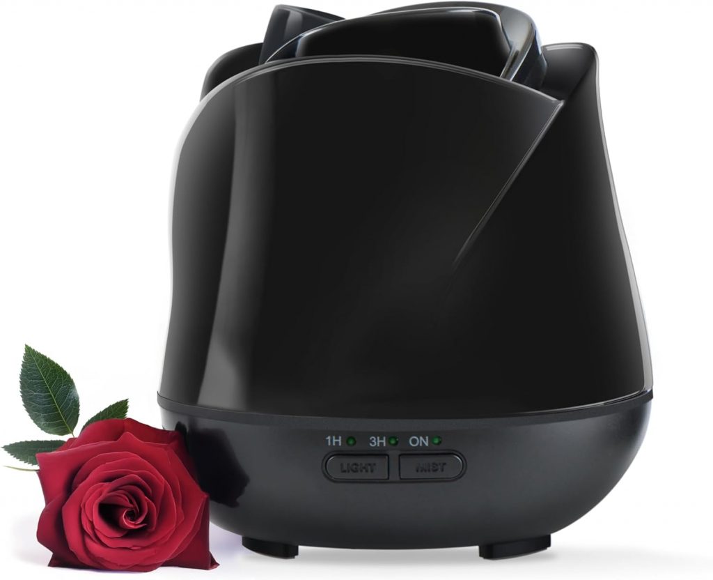 Earnest Living Rosen Aroma Diffuser 150 ml – Mini Ultraschall Duftdiffusor für ätherische Öle, leiser USB-Luftbefeuchter mit 7 LED-Farben, Auto-Off & BPA-frei – für Schlaf & Entspannung – Schwarz9,99€ statt 19,79€➡️ https://www.amazon.de/dp/B0F1XZTNSN/?tag=preisfehlerheute-21