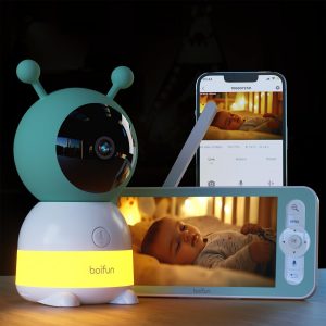 BOIFUN 2K WLAN Babyphone mit Kamera, App und 5 Zoll Bildschirmsteuerung, Nachtlicht, IR Nachtsicht, 360&deg; Kamera, Handy, Weinen/Bewegungs/Ger&auml;uscherkennung, Bewegungsverfolgung, Temp&Feuchteerfassung89,99&euro; statt 149,99&euro;➡️ https://www.amazon.de/dp/B0FXXPG53D/?tag=preisfehlerheute-21