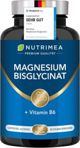 Magnesium Bisglycinat Premium + Vitamin B6 | 300mg Pro Tagesdosis - Maximale Aufnahme - Hochdosiert, Vegan, Ohne Zus&auml;tze | Nutrimea - Premium Qualit&auml;t8.49&euro; statt 19.99&euro;➡️ https://www.amazon.de/dp/B07LH53FVV/?tag=preisfehlerheute-21