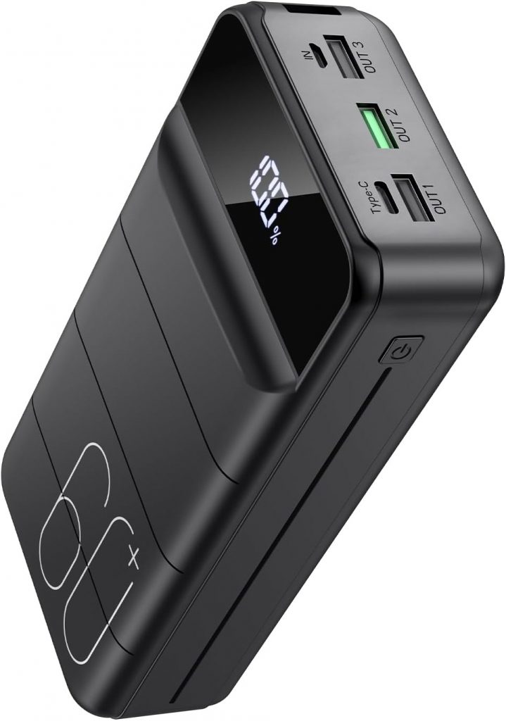 PDBEST Powerbank 60000mAh, 22,5W PD USB-C Schnellladegerät, Externer Akku mit LED-Anzeige, 4 Ausgängen und 2 Eingängen, Power Bank kompatibel mit iPhone,Android, Tablets und mehr Schwarz30,99€ statt 55,99€➡️ https://www.amazon.de/dp/B0FXF12YHS/?tag=preisfehlerheute-21