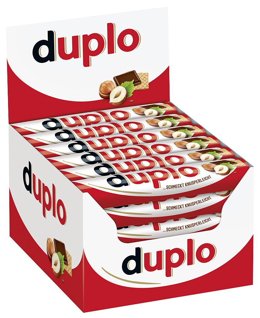 Duplo Einzelriegel – Schokoriegel mit feiner Nugatcreme, knuspriger Waffel & zarter Vollmilchschokolade – 1 Großpackung mit 40 einzeln verpackten Riegeln13.90€ ➡️ https://www.amazon.de/dp/B002XW0V7K/?tag=preisfehlerheute-21