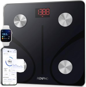 RENPHO Personenwaage K&ouml;rperfettwaage, Waage Personen mit App 180 kg/400 lbs, K&ouml;rperwaage Digital Bluetooth K&ouml;rperanalysewaage f&uuml;r K&ouml;rperfett, BMI, Muskelmasse, Protein, BMR, Schwarz,Elis 119,98&euro; statt 39,99&euro;➡️ https://www.amazon.de/dp/B01N1UX8RW/?tag=preisfehlerheute-21