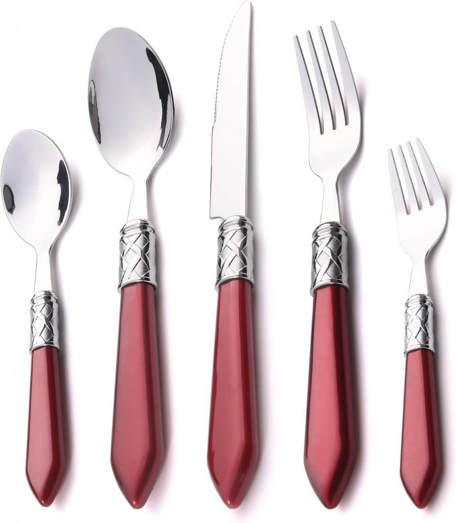 Ourplpme Besteck Set, 40 teiliges Edelstahl-Geschirrset mit Rosé-farbenen Griff für 8 Personen, elegantes Servierbesteck für Familienessen, Picknicks, Camping, spülmaschinenfest9.99€ ➡️ https://www.amazon.de/dp/B0FSZZNDQQ/?tag=preisfehlerheute-21