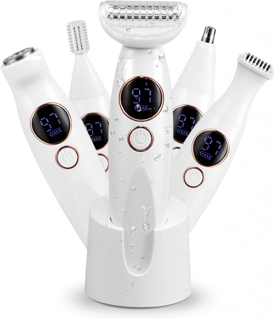 Rasierer Damen, 5-in-1 Kabelloser Intimrasierer Für Frauen, Ipx7 Wasserdicht Damenrasierer Elektrisch, Haartrimmer Intimbereich Mit Ladestation, Bikini Trimmer Für Achseln Beine Gesicht Nase9.99€ ➡️ https://www.amazon.de/dp/B0DQL6SJSR/?tag=preisfehlerheute-21