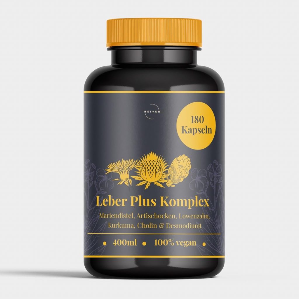 Leber Komplex Hochdosiert – 180 Kapseln – Mariendistel (8 Silymarin), Artischocke, Löwenzahn, Kurkuma, Cholin & Vitamin B12 – Vegane Formel – Extra Vorrat10.11€ 🏷️ Coupon anwenden➡️