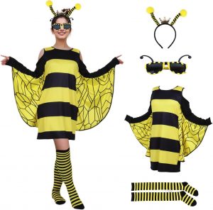 DUDUMILA Bienen Kostüm Erwachsene, Faschingskostüme Damen Bienenkostüm mit Bienen Socken, Biene Haarreif, Sonnenbrille, Tierkostüme für Karneval Dress Up Party Cosplay, Karneval Kostüm Damen, XL9,99€ statt 29,99€➡️ https://www.amazon.de/dp/B0DNKDJZ3R/?tag=preisfehlerheute-21