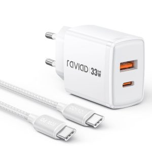 RAVIAD 33W USB C Ladeger&auml;t GaN Netzteil, 2-Port [USBC + USBA] PD Schnellladeger&auml;t mit USB C Kabel 2M, USBC Stecker f&uuml;r iPhone 17 16 15 Pro Max, Galaxy S25 S24 S23 Ultra, iPad Pro, MacBook Air5.99&euro; Alles in den Warenkorb 🧺➡️ https://www.amazon.de/dp/B0F8BPYVZT/?tag=preisfehlerheute-21