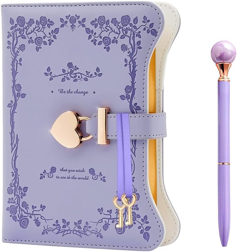 JNEYVIC Tagebuch mit Schloss und Schlüssel Notizbuch Abschließbar a5 Tagebücher 360 Seiten Nachfüllbare Notizbücher mit Schloss Schreibtagebuch mit Stift für Mädchen Geschenke Geburtstag (Lila)3.99€ ➡️ https://www.amazon.de/dp/B0G1YVYX1S/?tag=preisfehlerheute-21