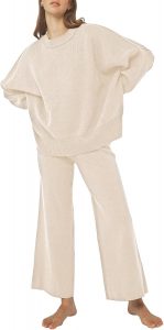 Pink Queen Damen Zweiteiler Lockere Loungewear Outfits Fledermaus&auml;rmeln Weitem Bein Hose Schlafanzug Homewear Schwarz XL8.99&euro; ➡️ https://www.amazon.de/dp/B0FDKTGDLD/?tag=preisfehlerheute-21