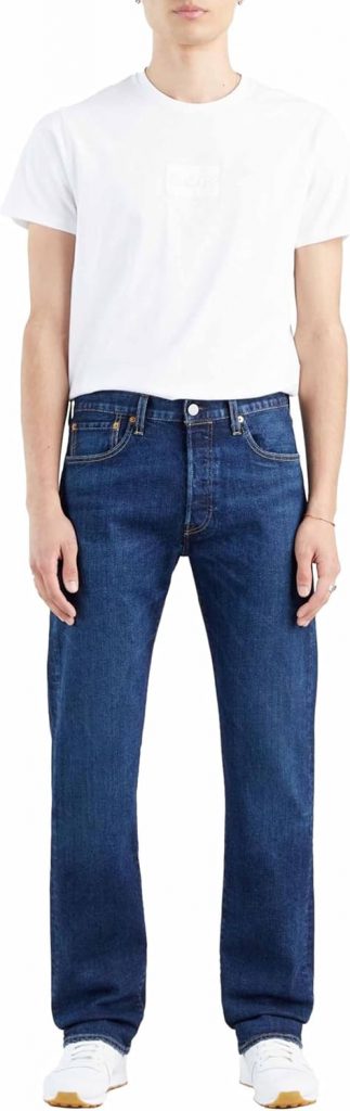 🤴 Levi's Herren Jeanshose 501 Original mit Knopfleiste, Straight Fit