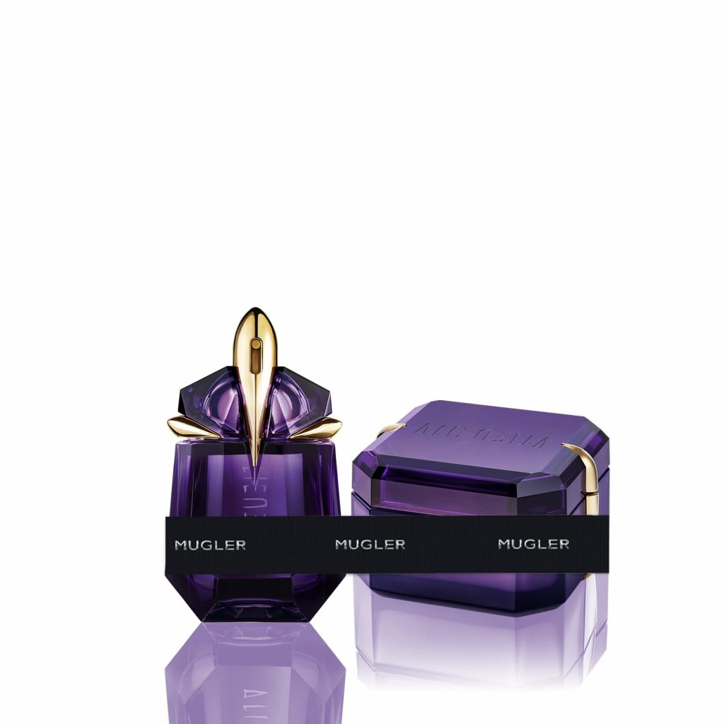 🤴 MUGLER Alien Eau de Parfum, Damen-Parfum, Amberartig, holzig und blumig, Außergewöhnlicher Duft, Nachfüllbar, 30 ml + MUGLER Alien Parfümierende Körpercreme, 200 ml