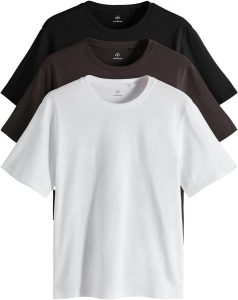 THE SET Damen t Relaxed Fit Kurzarm-T-Shirts aus 100% Baumwolle im 3er-Pack Schwarz/Wei&szlig;/Taupe Braun L15.00&euro; statt 30.00&euro;➡️ https://www.amazon.de/dp/B0FBFD85SJ/?tag=preisfehlerheute-21