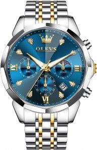 OLEVS M&auml;nner Uhr Quarz Luxus Business Uhren Multifunktion Chronograph Mondphase wasserdicht Leuchtend blaues Gesicht Silber Edelstahl Armbanduhren52,03&euro; statt 148,88&euro;➡️ https://www.amazon.de/dp/B0FDKSZ5R4/?tag=preisfehlerheute-21