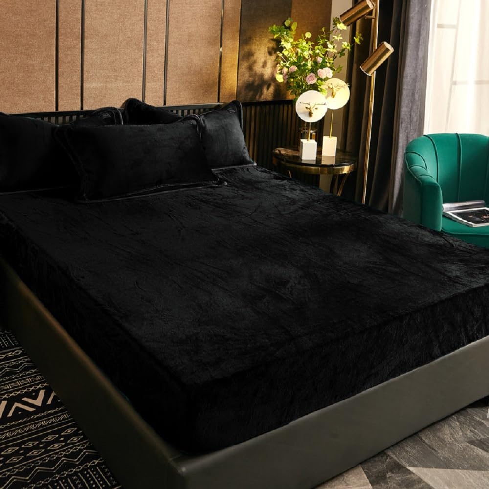 Luofanfei Winter Fleece Spannbettlaken 180x200cm Schwarz Samt Warm Kuschel Boxspringbett Frottee Bettlaken Biber Spannbetttuch Uni Muster Spannbetttücher 180 x 200 für Hohe Matratze Steghöhe 25-30cm9.14€ statt 30.99€🏷️ Coupon anwenden⚡️ Blitzangebot nutzen➡️ https://www.amazon.de/dp/B0CC5YX2N2/?tag=preisfehlerheute-21