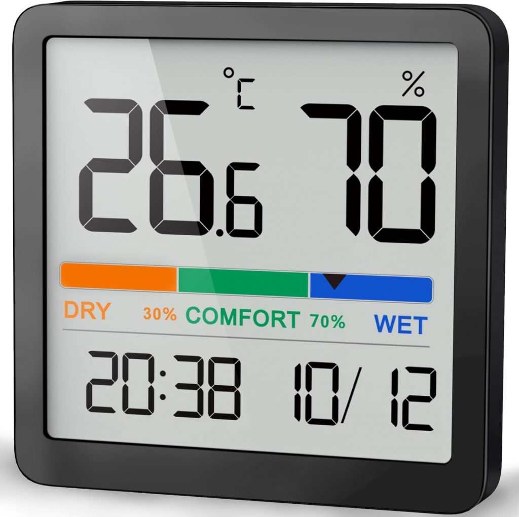 NOKLEAD Digitales Thermo-Hygrometer, Tragbares Thermometer Hygrometer Innen mit hohen Genauigkeit, Temperatur und…