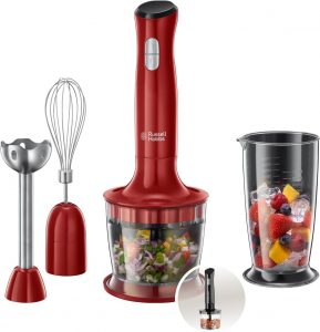 Russell Hobbs Stabmixer [3-in-1: P&uuml;rierstab/Zerkleinerer, Mixer- & Schneebesenaufsatz] Desire Rot (BPA-freies & sp&uuml;lmaschinenfestes Zubeh&ouml;r, f&uuml;r Smoothie, Suppen Saucen, Joghurt Babynahrung) 24700-5624,99&euro; statt 47,00&euro;➡️ https://www.amazon.de/dp/B079TQ7D6H/?tag=preisfehlerheute-21