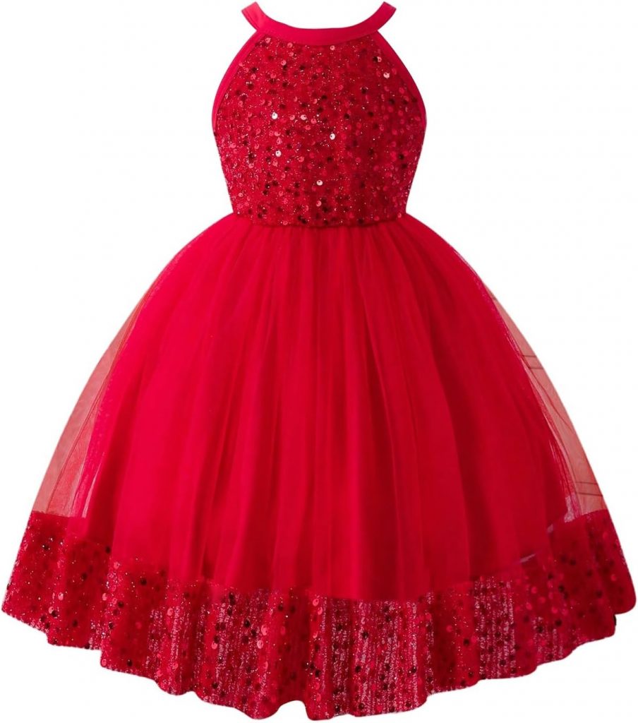 SweatyRocks Paillettenkleid Mädchen 98-122 Glitzerkleid Festliches Kleid Tüllkleider Für Mädchen Kinder Tanzkleid Neckholder Ballkleid Rot 7 Jahre9.99€ ➡️ https://www.amazon.de/dp/B0G2BFC4BD/?tag=preisfehlerheute-21