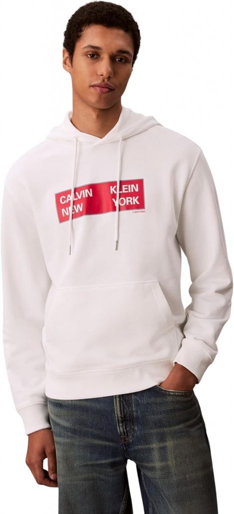 👑 Calvin Klein Herren Ls Eu 350terry Ckny Box Graphic Lv04rd259g Sweatshirts (1er Pack)