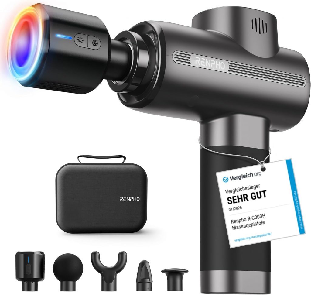 👑 Massagepistole Wärme und Kälte, RENPHO Thermacool Massagepistole Massage Gun mit Hitze Kälte Function, Muskel Massagegerät für Heimbüro-Workout, Ganzkörper Muskelmassage Entspannung71,26€ statt 102,00€ – 31,0 🔥🚚 Verkauft durch Amazon und Versand durch Amazon4,402 Bewertungen: 4.5 / 5.0 ⭐️⭐️⭐️⭐️⭐️🛒 zu Amazon https://www.amazon.de/dp/B0BMKD1HG7/?th=1&tag=preisfehlerheute-21#038;psc=1&tag=preisfehlerheute-21