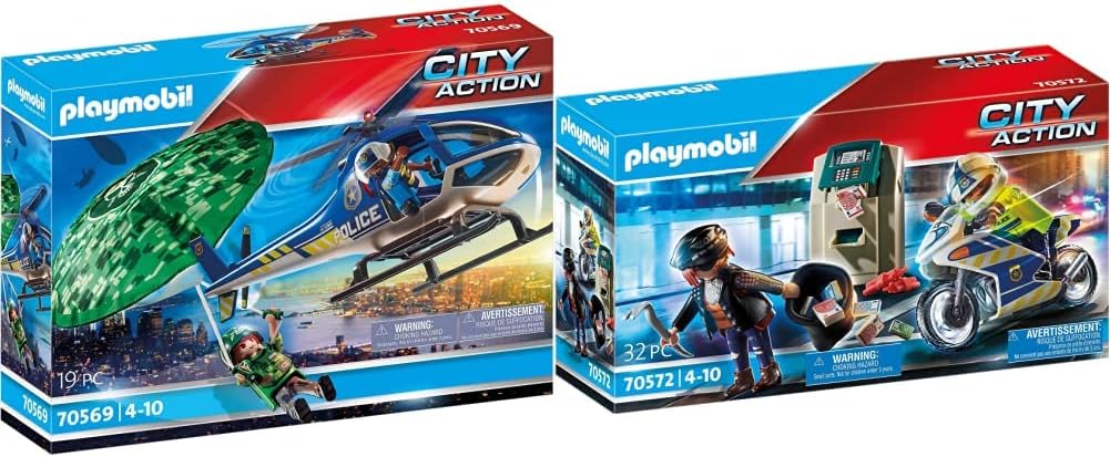 🤴 PLAYMOBIL City Action 70569 Polizei-Hubschrauber: Fallschirm-Verfolgung, Für Kinder von 4 – 10 Jahre & City Action 70572 Polizei-Motorrad: Verfolgung des Geldräubers, Für Kinder von 4 – 10 Jahre37,03€ statt 52,98€ – 31,0 🔥🚚 Verkauft durch Amazon und Versand durch Amazon48 Bewertungen: 4.7 / 5.0 ⭐️⭐️⭐️⭐️⭐️🛒 zu Amazon https://www.amazon.de/dp/B0B64QZS21/?tag=preisfehlerheute-21