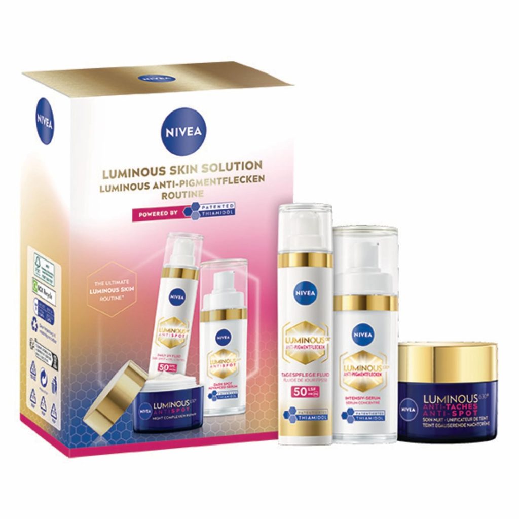 NIVEA LUMINOUS630 Gesichtspflege Set, Tagespflege (50 ml), Nachtcreme (50 ml) & Intensiv Serum (30 ml) gegen Pigmentflecken, Pflegeset für ebenmäßige und strahlende Haut39.50€ statt 83.99€➡️ https://www.amazon.de/dp/B0FPG13RKV/?tag=preisfehlerheute-21