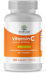 Vitamin C 1000 mg Kapseln hochdosiert reine L-Ascorbins&auml;ure zur Unterst&uuml;tzung von Immunsystem und Energie Nahrungserg&auml;nzung Made in Germany NUTRI-LEAF9,89&euro; statt 26,99&euro;⚡️ Blitzangebot nutzen➡️ https://www.amazon.de/dp/B0DRSWP2PT/?tag=preisfehlerheute-21