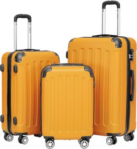 BEIBYE Hartschalen-Koffer Trolley Rollkoffer Reisekoffer Sicherheit Zahlenschlo&szlig; Zwillingsrolle ABS Material Handgep&auml;ck 4 Rollen (M-L-XL-Set) (Orangen, Set)76,42&euro; ➡️ https://www.amazon.de/dp/B09MMJ4XWN/?tag=preisfehlerheute-21