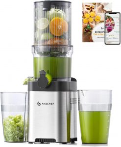 AMZCHEF Entsafter - Slow Juicer mit 120MM Breite und Gr&ouml;&szlig;ere F&uuml;tterungsr&ouml;hre f&uuml;r Ganze Gem&uuml;se und Obst - Leicht zu Reinigender Entsafter mit 2 Gl&auml;sern - Silbrig49.99&euro; statt 99.99&euro;➡️ https://www.amazon.de/dp/B0FFT1DG16/?tag=preisfehlerheute-21