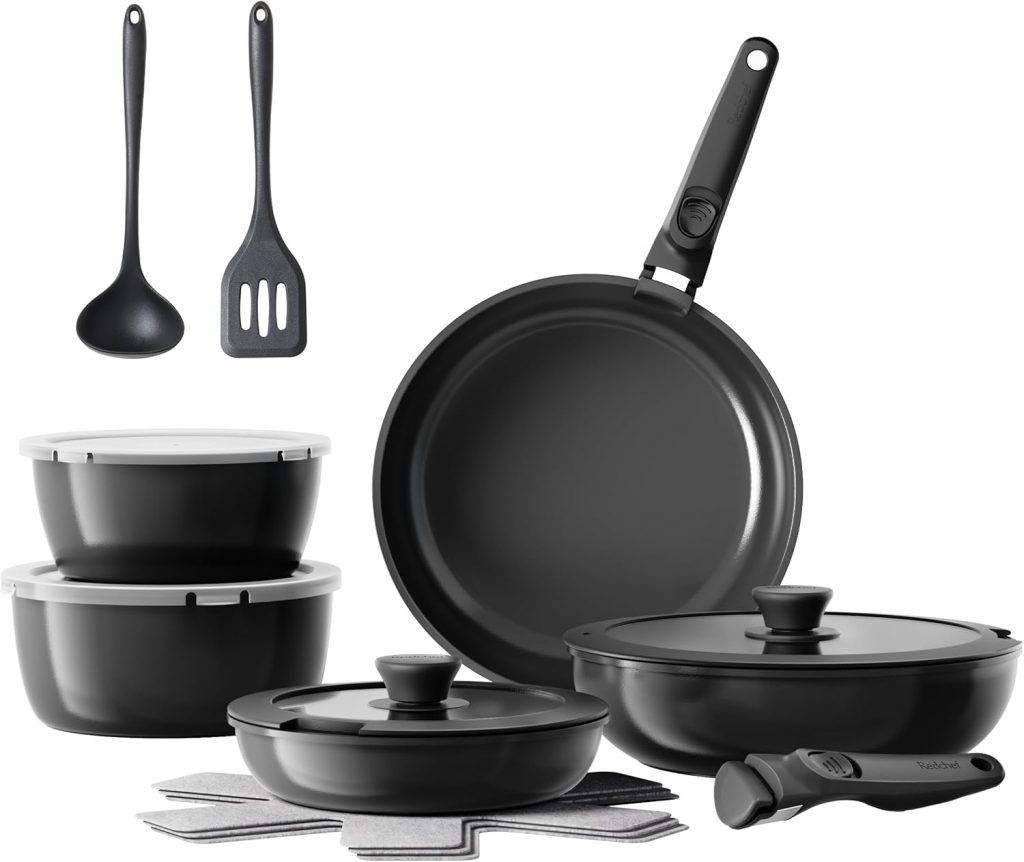 👑 Redchef Topfsets Pfannenset, 16-Teilig mit Abnehmbaren Griffen, Antihaft-Keramik-Kochgeschirr-Set, Pfanne 20+26cm, Tiefe Bratpfanne 26cm, Topf 18+20cm, Stapelbar Topfset Für alle Herdarten, Ofenfest80,72€ statt 129,99€ - 38,00 % 🔥🚚 Verkauft von ROCKURWOK Direkt und Versand durch Amazon2,742 Bewertungen: 4.2 / 5.0 ⭐️⭐️⭐️⭐️🛒 zu Amazon https://www.amazon.de/dp/B0FWB2B3L7/?amp%3Btag=preisfehlerheute-21&%3Bamp%3Bth=1&%3Bamp%3Bpsc=1&tag=preisfehlerheute-21