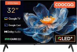 coocaa Smart TV 32 Zoll, 80cm, QLED HD Fernseher kompatibel mit Google TV, HDR10, Dolby Audio, Bluetooth 5.1, EyeCare, Google Cast, Triple Tuner DVB-T/-T2/-C/-S/-S2 CI+, 2026 Upgrade-Modell109.00&euro; ➡️ https://www.amazon.de/dp/B0FWRZKJGX/?tag=preisfehlerheute-21