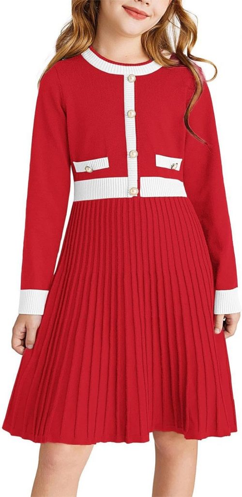 GRACE KARIN Kleider für Mädchen Kleider Hochzeit Winterkleid Midi Kleid Teenager Knider Weihnachten Partykleid Rotwein 7-8 Jahre8.99€ ➡️ https://www.amazon.de/dp/B0FDQV57ZW/?tag=preisfehlerheute-21