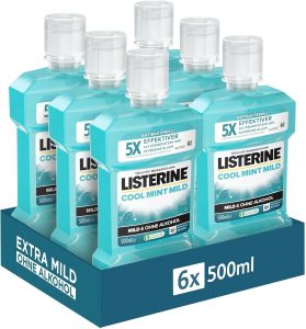🤴 LISTERINE Cool Mint Mild 6 x 500 ml, antibakterielle Mundsp&uuml;lung mit &auml;therischen &Ouml;len und ohne Alkohol, mildes Mundwasser bek&auml;mpft wirksam Bakterien, optimale Erg&auml;nzung zur t&auml;glichen Zahnpflege17,09&euro; statt 23,94&euro; - 29,00 % 🔥🚚 Verkauft durch Amazon und Versand durch Amazon3,146 Bewertungen: 4.7 / 5.0 ⭐️⭐️⭐️⭐️⭐️🛒 zu Amazon https://www.amazon.de/dp/B0C3J6FSHX/?th=1&amp%3Bpsc=1&amp%3Btag=preisfehlerheute-21&tag=preisfehlerheute-21